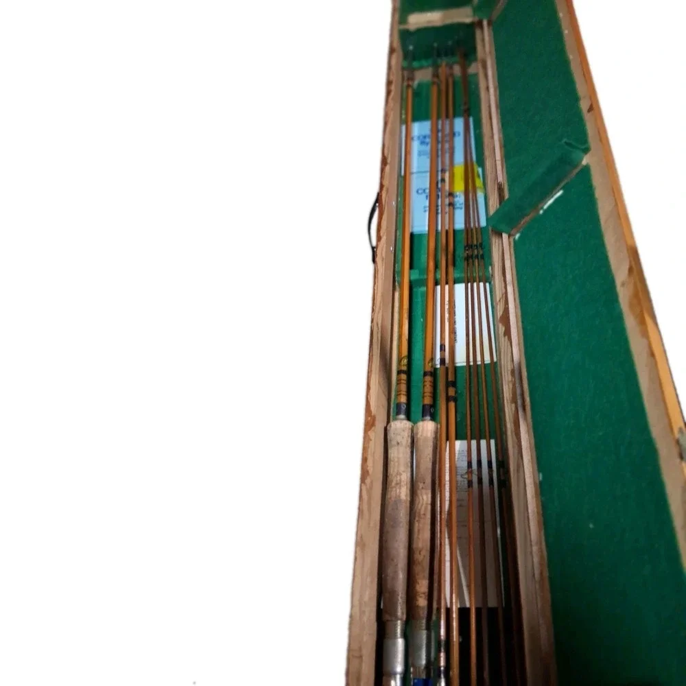 (2) Fly Rod Monaque Vintage Split Bambooʻ Nostalgia Fly Fishing 9' 'Shakespeare